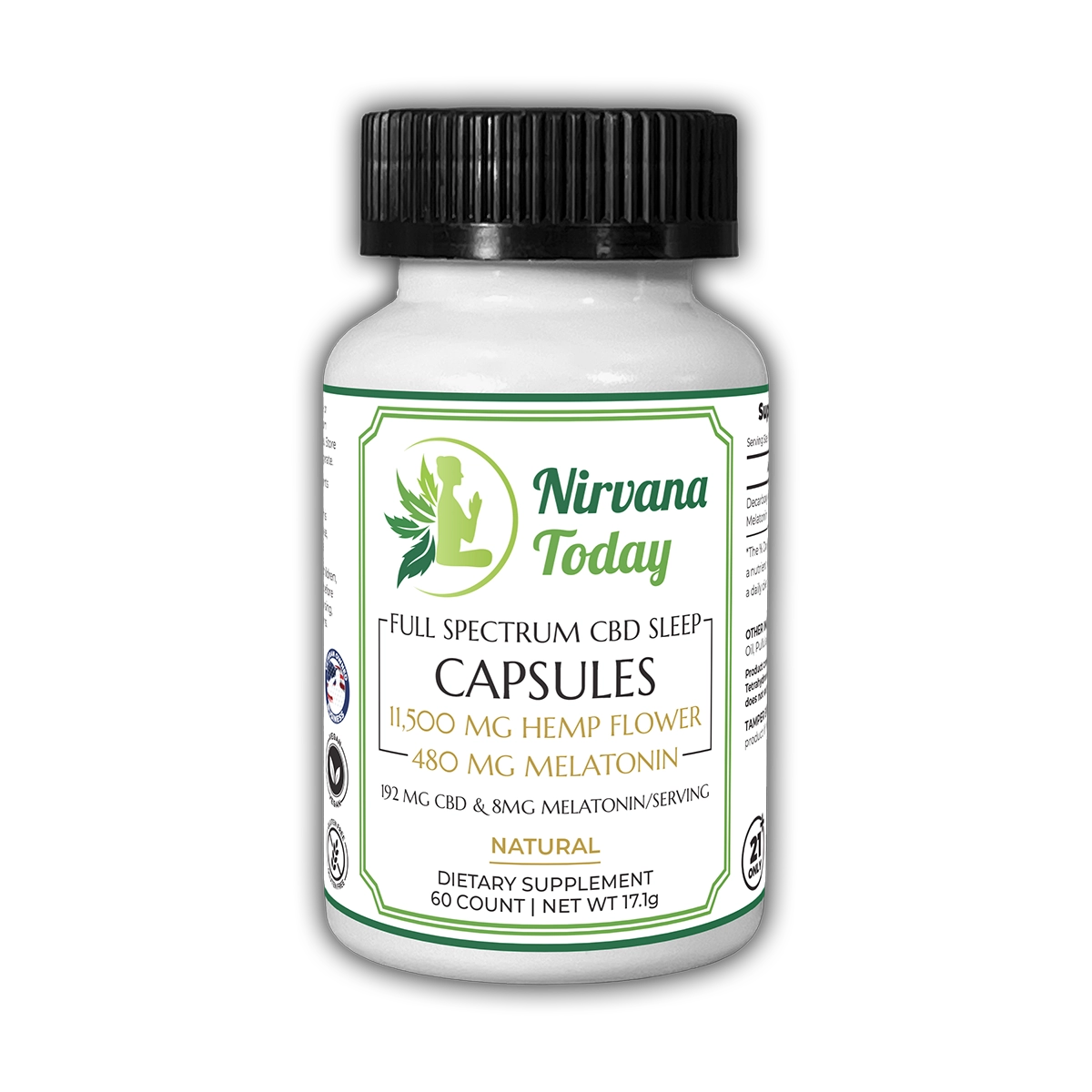 Full Spectrum CBD Sleep Capsules Melatonin 60ct